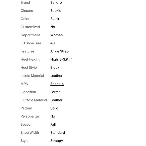 SANDRO Paris Chain Block Heels Sandals Sz. EU 40 / US 9 - Picture 10 of 10